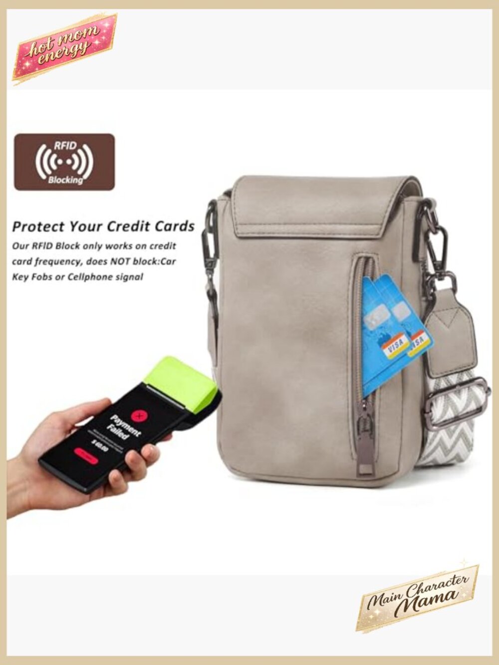 Small Crossbody Bag Lightweight Spacious Adjustable Strap Multiple Compartments - Picture 3 of 7
